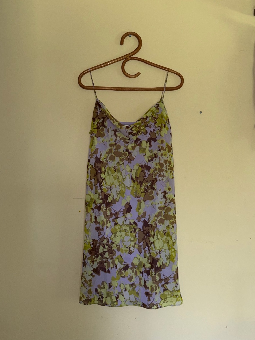 Banana Republic Lavender and Olive Floral Slip Skirt